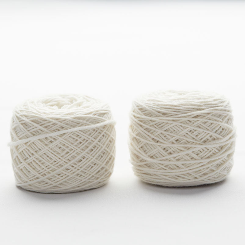 Undyed organic knitting wool ball
