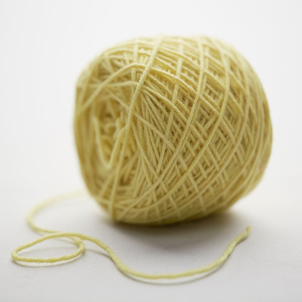 Plant dyed organic knitting wool ball