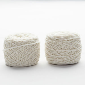 Undyed organic knitting wool ball